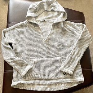 Distressed AE pullover hoodie sweatshirt